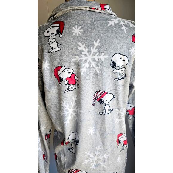 Munki Munki Peanuts Munki Munki Snoopy Winter Holiday Pajama PJS Top, Sz M - Picture 3 of 10